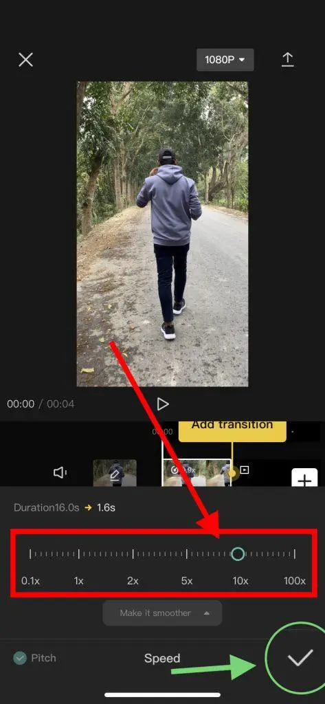 Speed Up a Video on iPhone using CapCut step 10