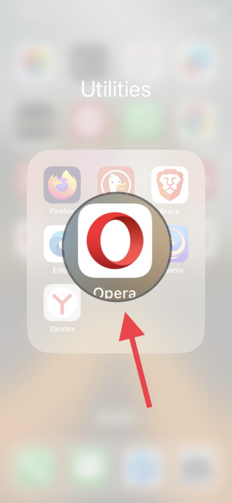 Clear Cookies from Opera Browser Step 1