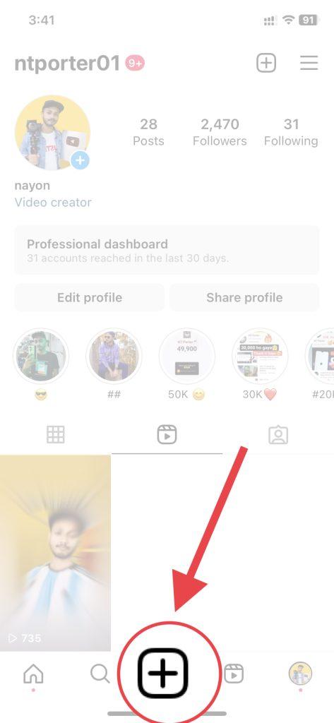 Speed Up a Video on iPhone for Instagram reel step 1